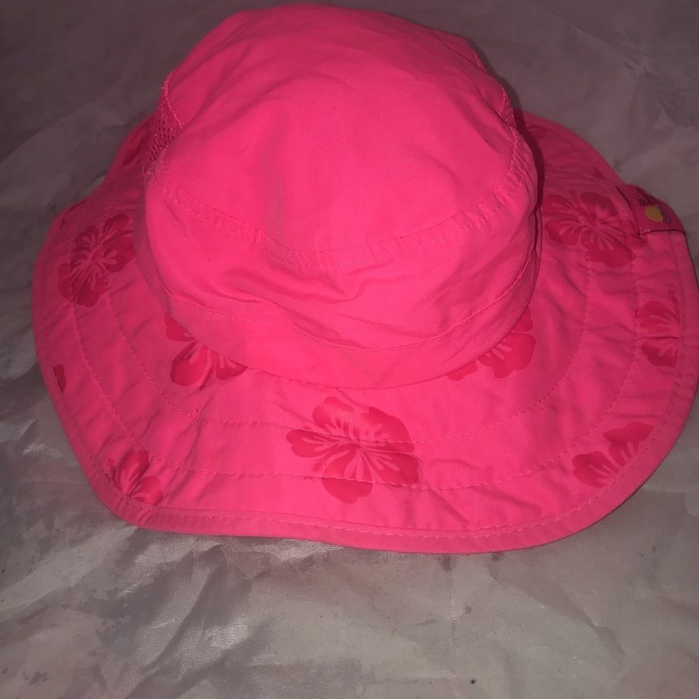Sun Protection Zone Neon Coral Pink Summer Fishing Hat - Picture 5 of 13